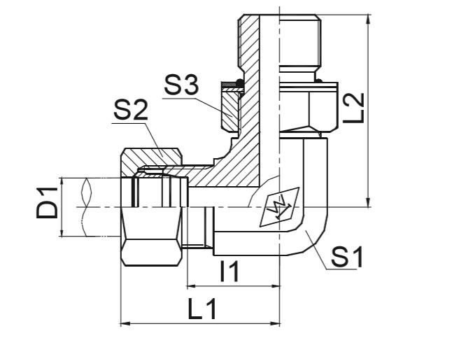 1CH9/1DH9-OG 90度公制可調(diào)向